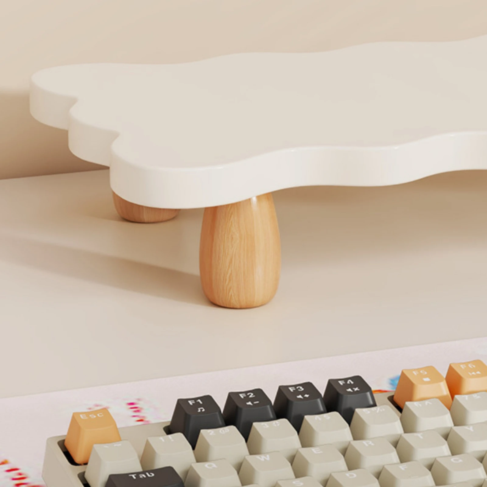 Monitor Stand Riser Ergonomic Monitor Stand Desk Shelf Stable Rectangular for Professionals, Home Office