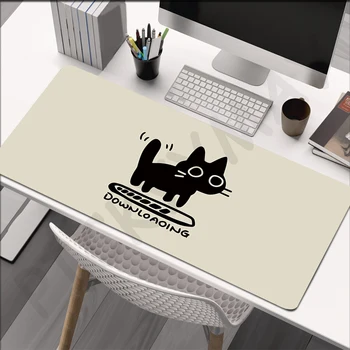 Mürekkep kedi Mouse Pad oyun Lock pads kilit kenar oyun Mousepad 40x90cm fare Mat büyük klavye matı masa pedi bilgisayar Laptop için