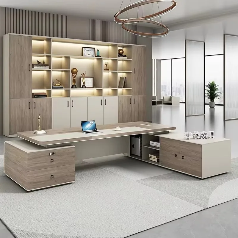 Reception Luxury Office Desk Aesthetic Organizer Modern Executive Office Desk Standing L Shaped Escritorio Oficina Furniture - view 4