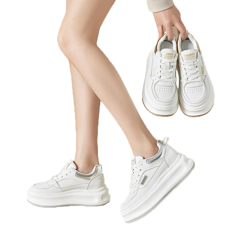 

Модные белые женские спортивные кроссовки, женская повседневная дизайнерская обувь на платформе, женские уличные кроссовки, студенческие прогулочные туфли