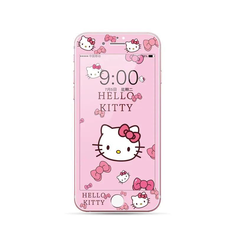 Nuevas protectores de vidrio templado Sanrio HelloKitty para IPhone14 15Plus14Pro 12ProMax vidrio templado de cubierta completa