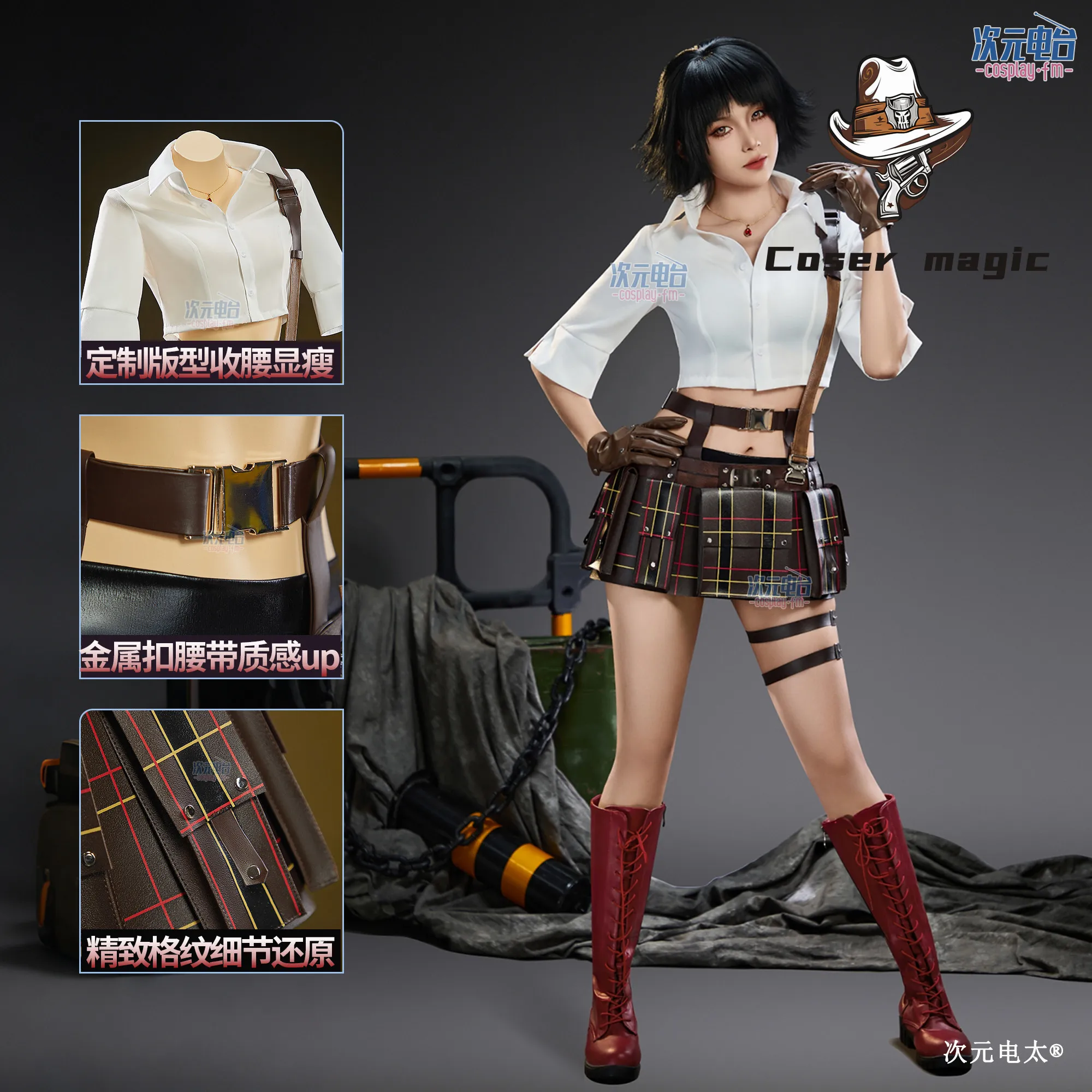 

Game Devil May Cry Lady Cosplay Costume Uniform Halloween Carnival Party Christmas Play Role Clothes Clothing