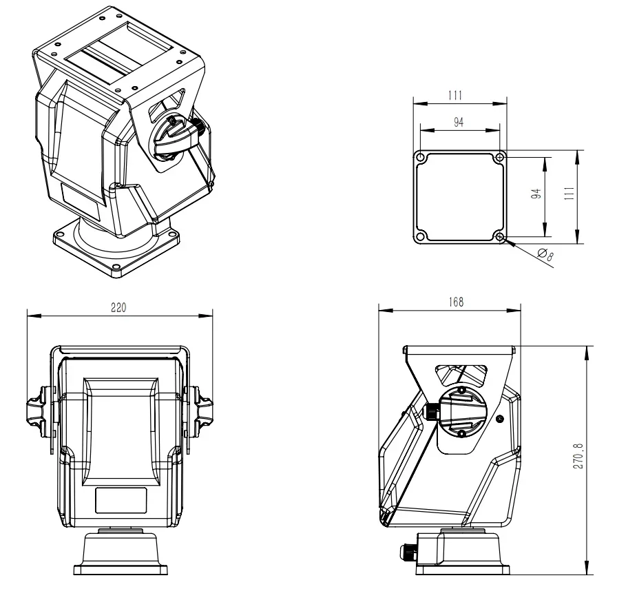 

Best-selling Medium Load PTZ Pan Tilt Motorized Security Quipements Bird Repellent Laser PTZ Motor With Remote