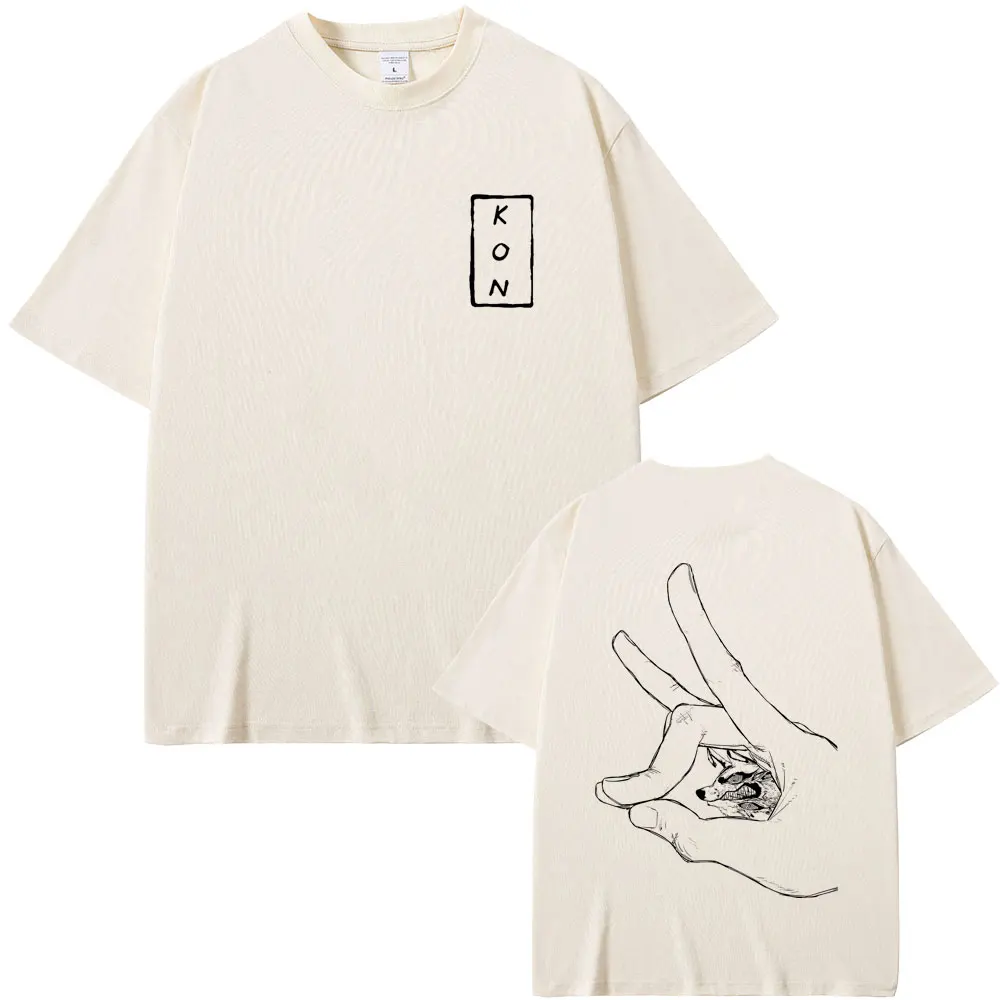 Anime Chainsaw Man Hayakawa Aki Summon Fox Devil Kon Graphic T Shirt Men Women Fashion Vintage Crewneck Tshirt Manga Lovers Gift