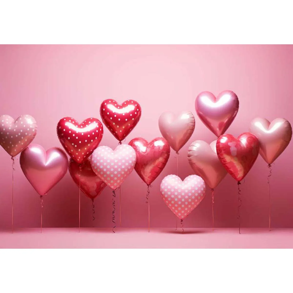 Allenjoy Valentine's Day Love Heart Balloons Photography Backdrop