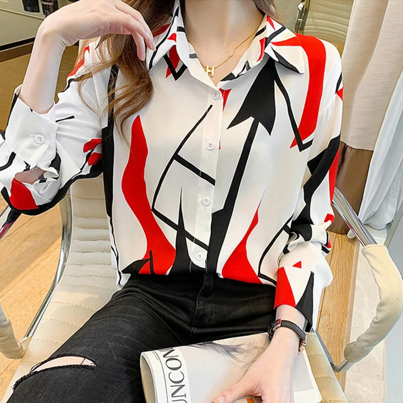 Camisas E Blusas Long Sleeve Shirts Tops Summer Office Elegant Blouses Women Chemisier Femmes Chic Streetwear Y2K Clothes