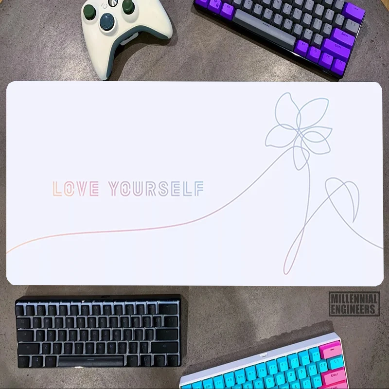 

Kpop Album LOVE YOURSELF Mouse Pad Gaming Mats Office Accessories Big Mousepepad Mousepad Gamer Desk Mat Keyboard Extended Large