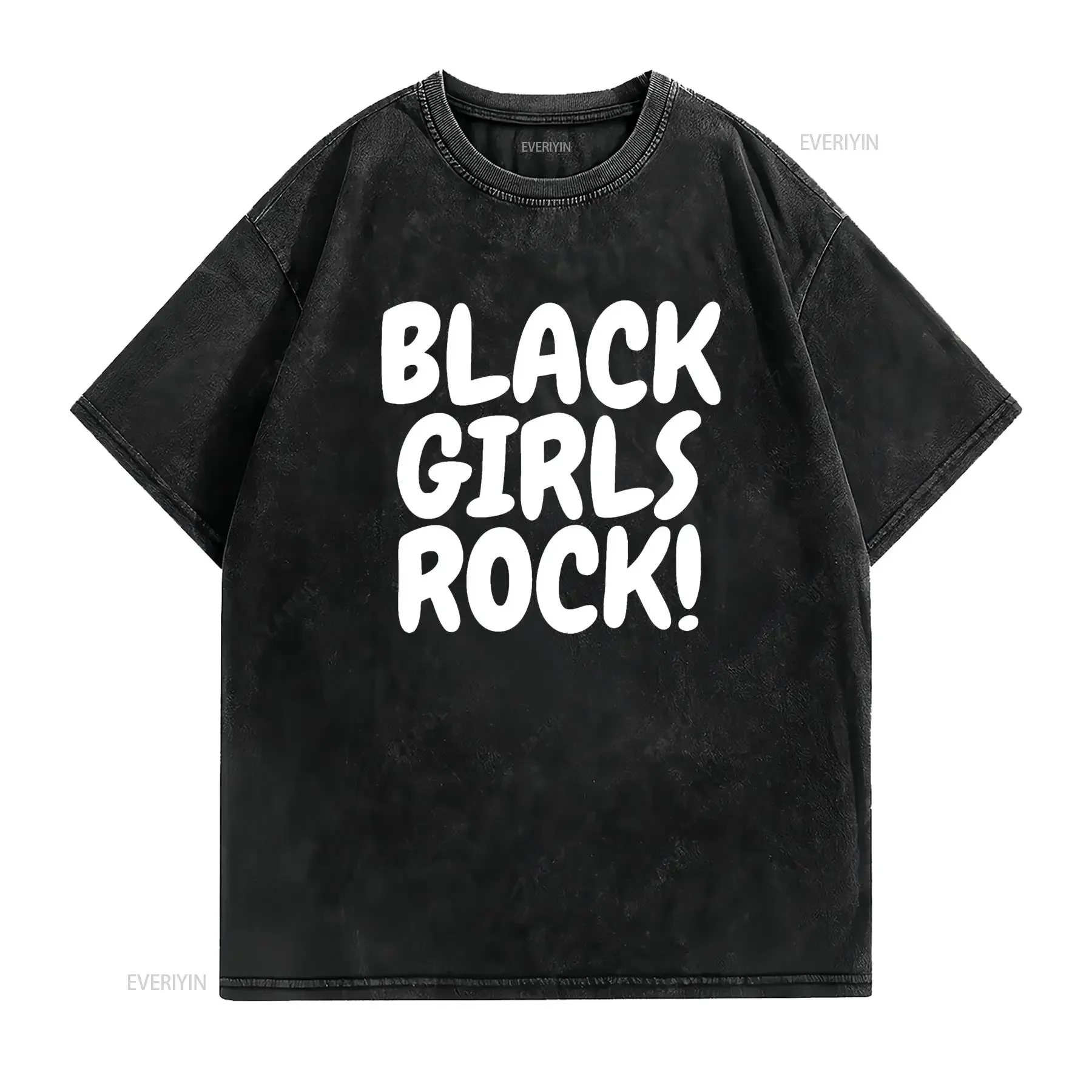 Awesome Black Girls Rock Pride T Shirt African American vintage Washed Slightly Stylish Casual Unisex Breathable Comfortable