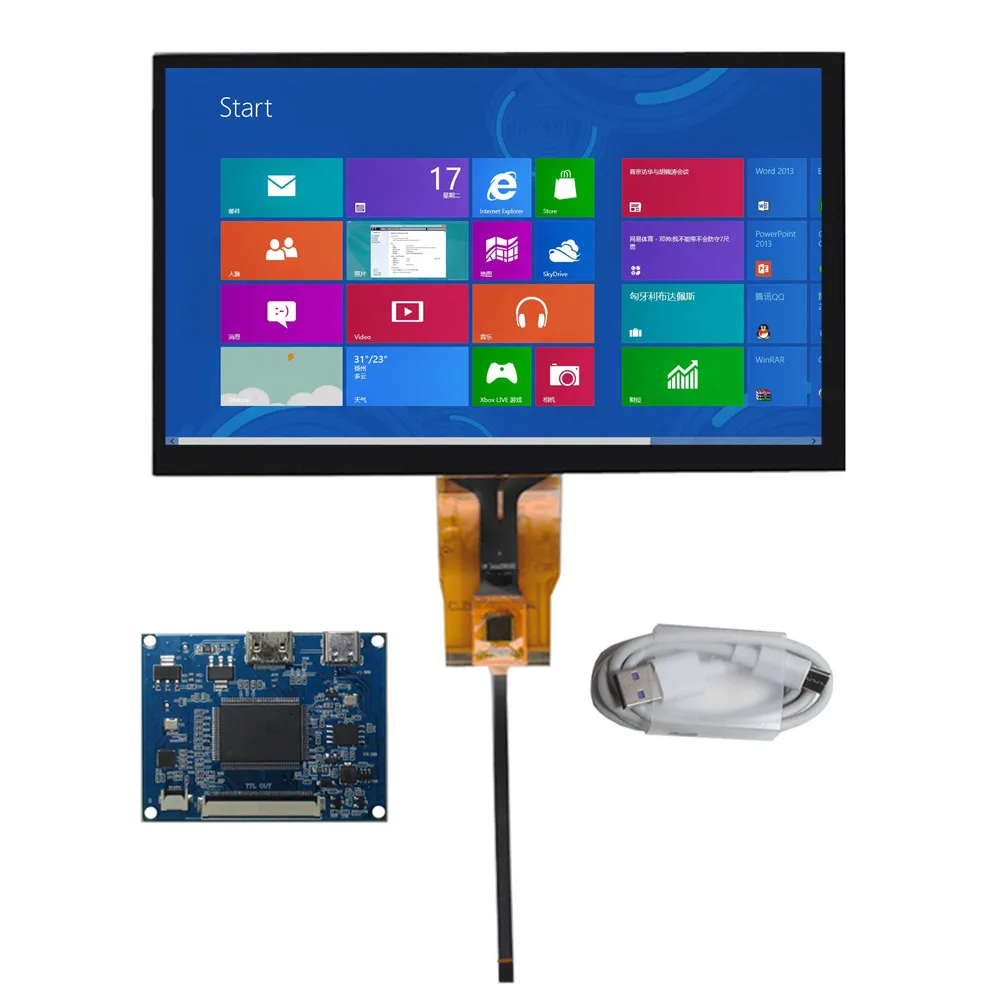 7 Inch IPS Multipurpose LCD Display Screen Driver Control Board Digitizer Touchscreen Portable Computer Secondary Screen Monitor