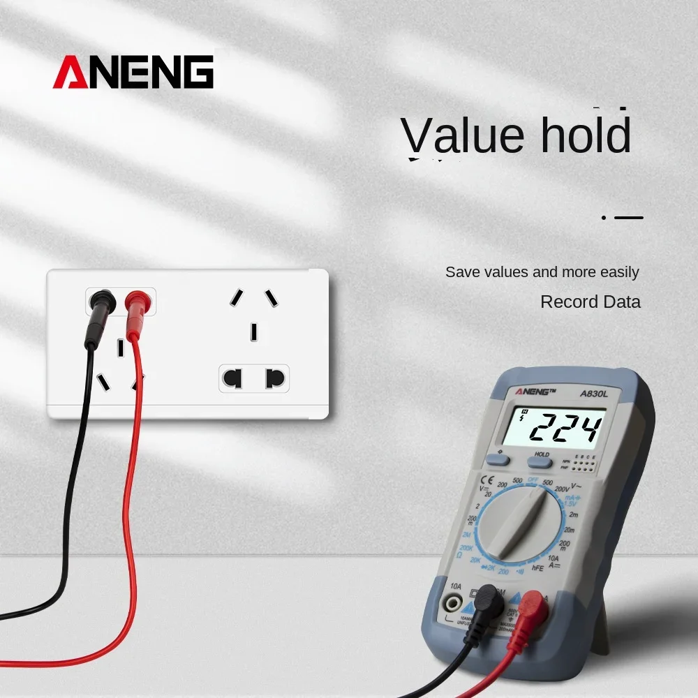 ANENG-A830L Multímetro digital para medição de corrente e tensão, alta precisão, multi-função, eletricista