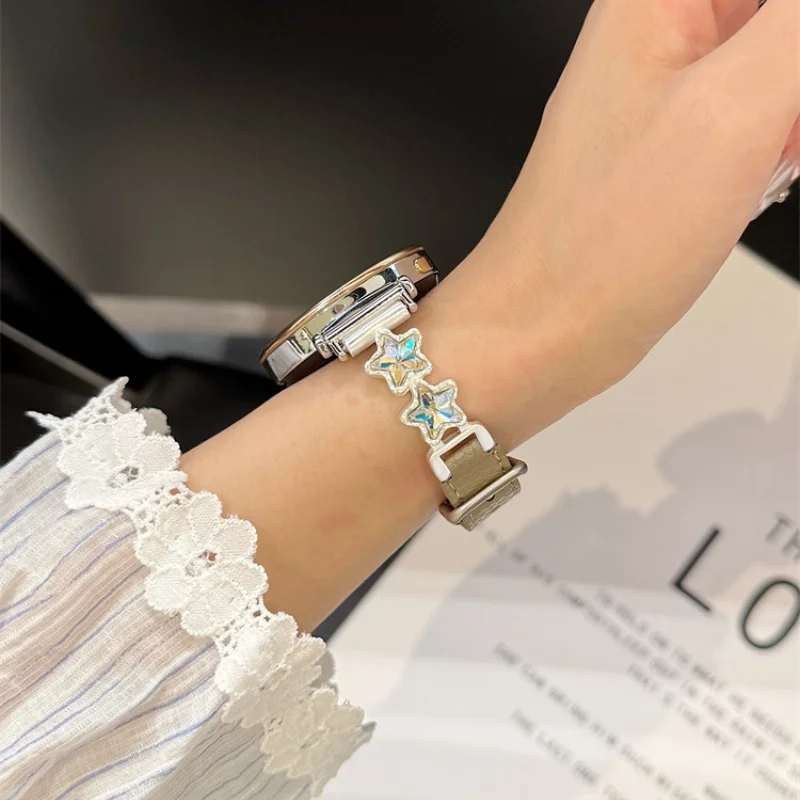 

Star studded diamond patchwork is suitable for Huawei GT5/GT5 Pro/GT4/GT2/3/4 22mm/20mm/18mm fashionable watch straps