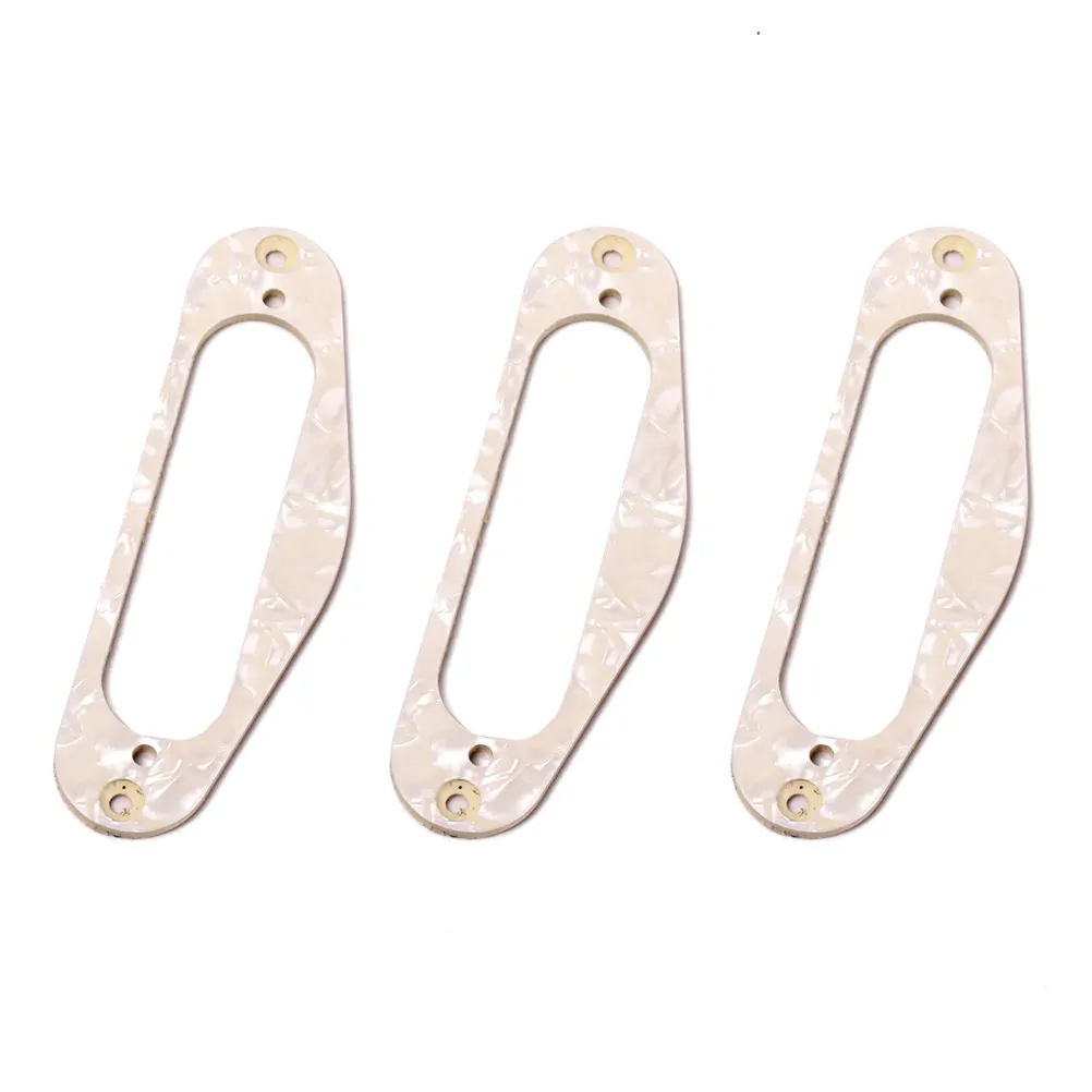 3Pcs Guitar Pickup Frame Mounting Ring Single Coil Pickup Ring Narrow Hole Adjustable for Tl Style Electric Guitars Beige DIY