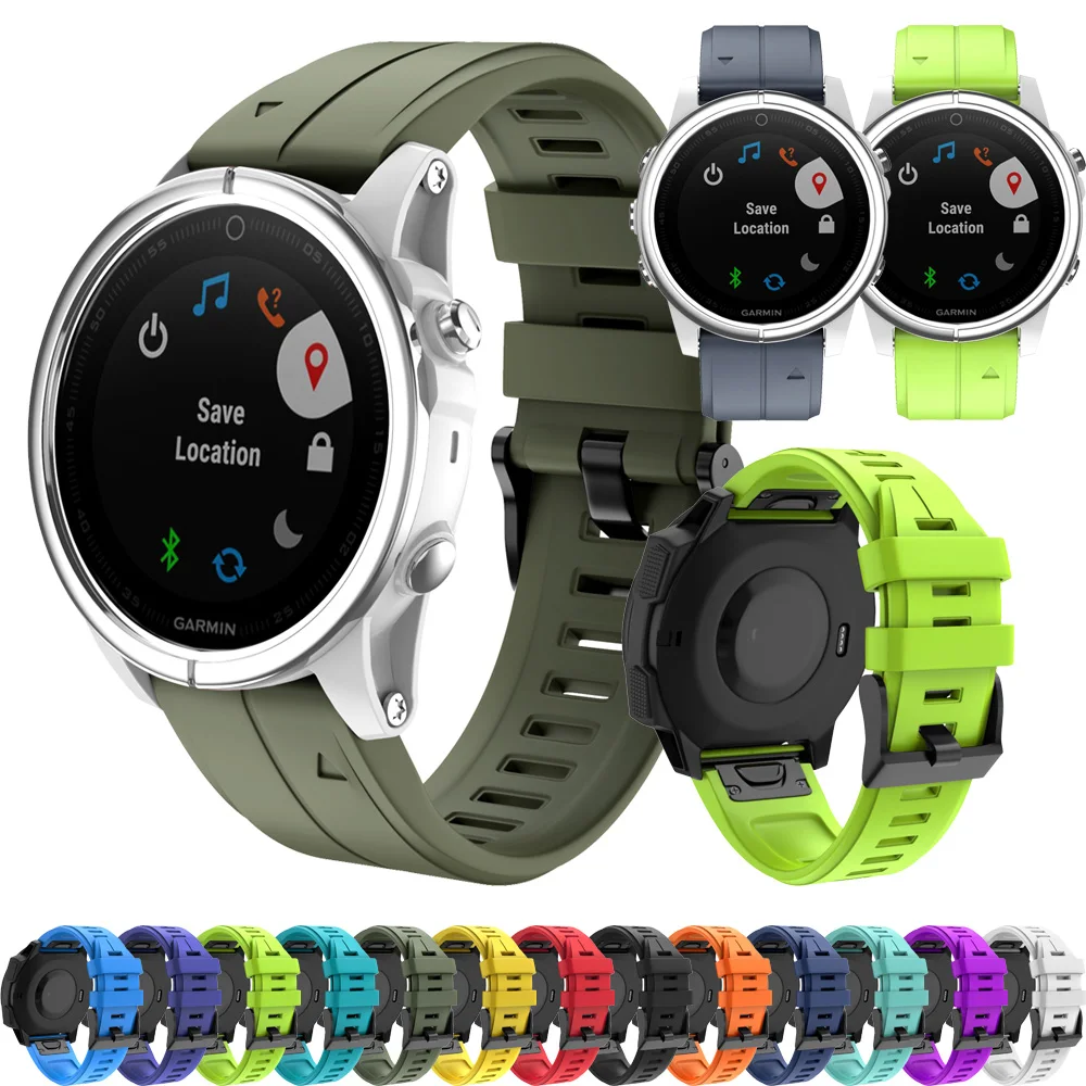 นาฬิกาสําหรับ Garmin Fenix 8 47 มม.51 มม.E 7 7X 6 6X5 5X/Epix Pro/Enduro 3 QuickFit 22 มม.26 มม.ซิลิโคนสร้อยข้อมือ S70 47 มม.