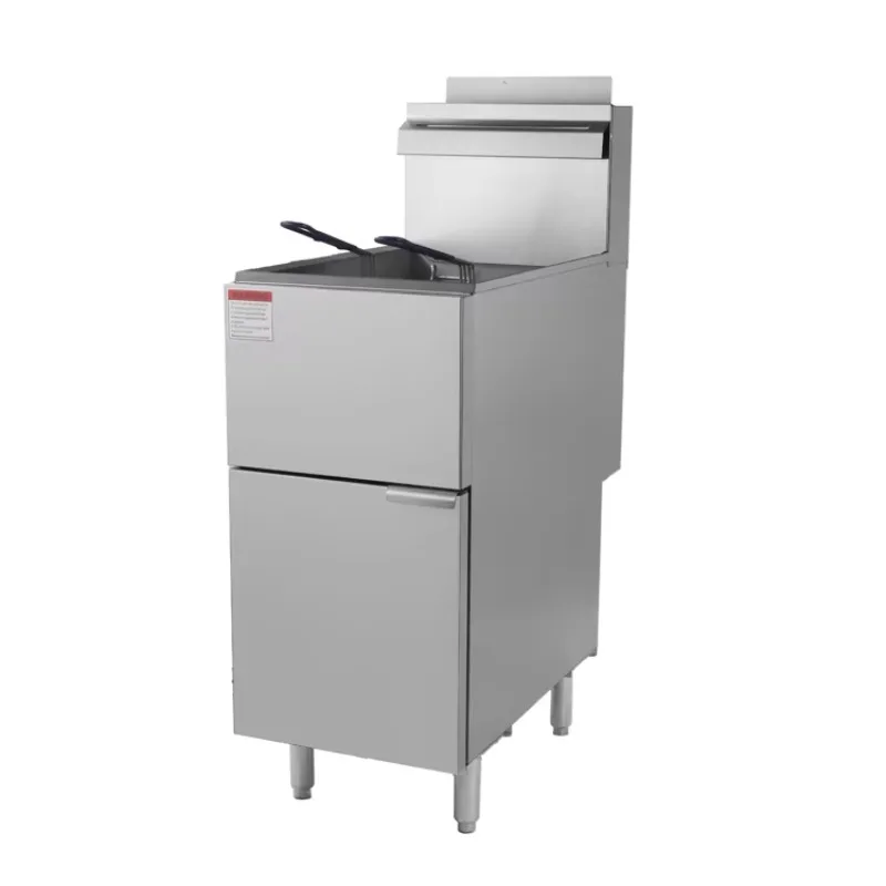 Commercial 1 Tank 2 Basket Gas Deep Fryer Commercial Potato LPG Nature Gas Deep Fryer Frying Machine For Fast Food Restaurant