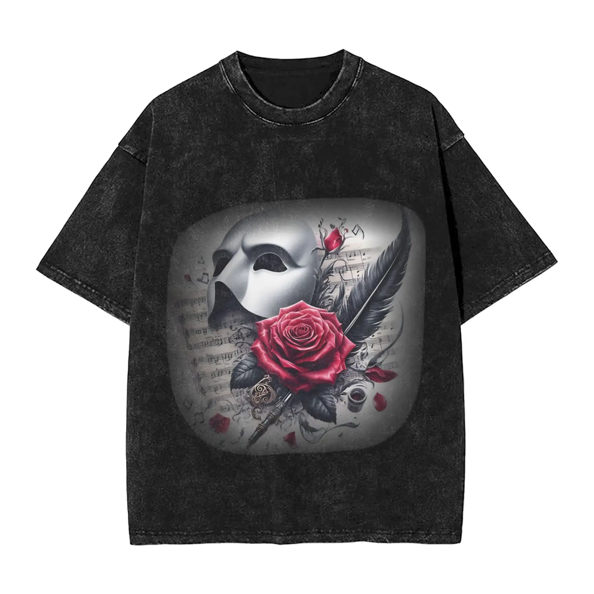 2026 Phantom of The Opera Washed T Shirts Merch Harajuku T-Shirts  Men Women Tee