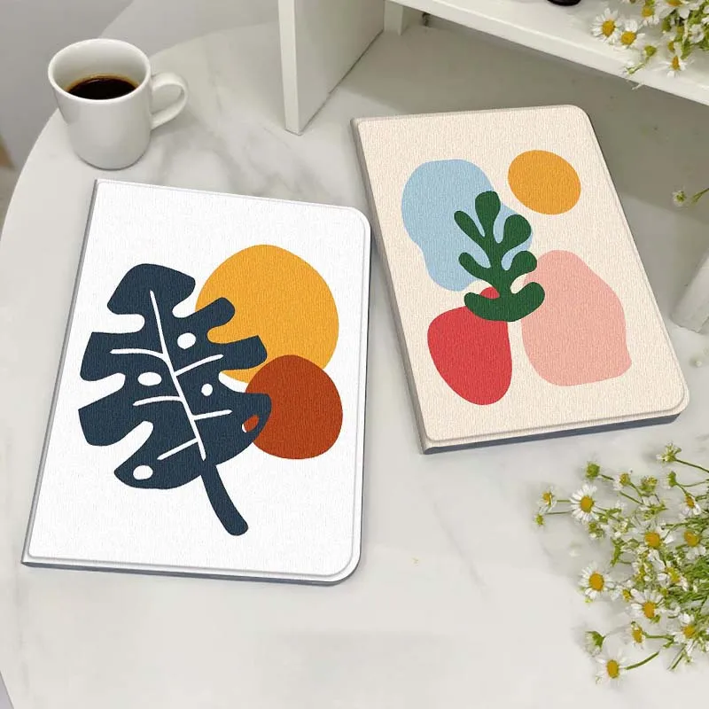 

Abstract Plant Illustration Case For Huawei MediaPad MatePad M5 M6 11 12 X SE T10 T10s 2 C5e T5 Pro Lite Air 11.5 Inch Tablet