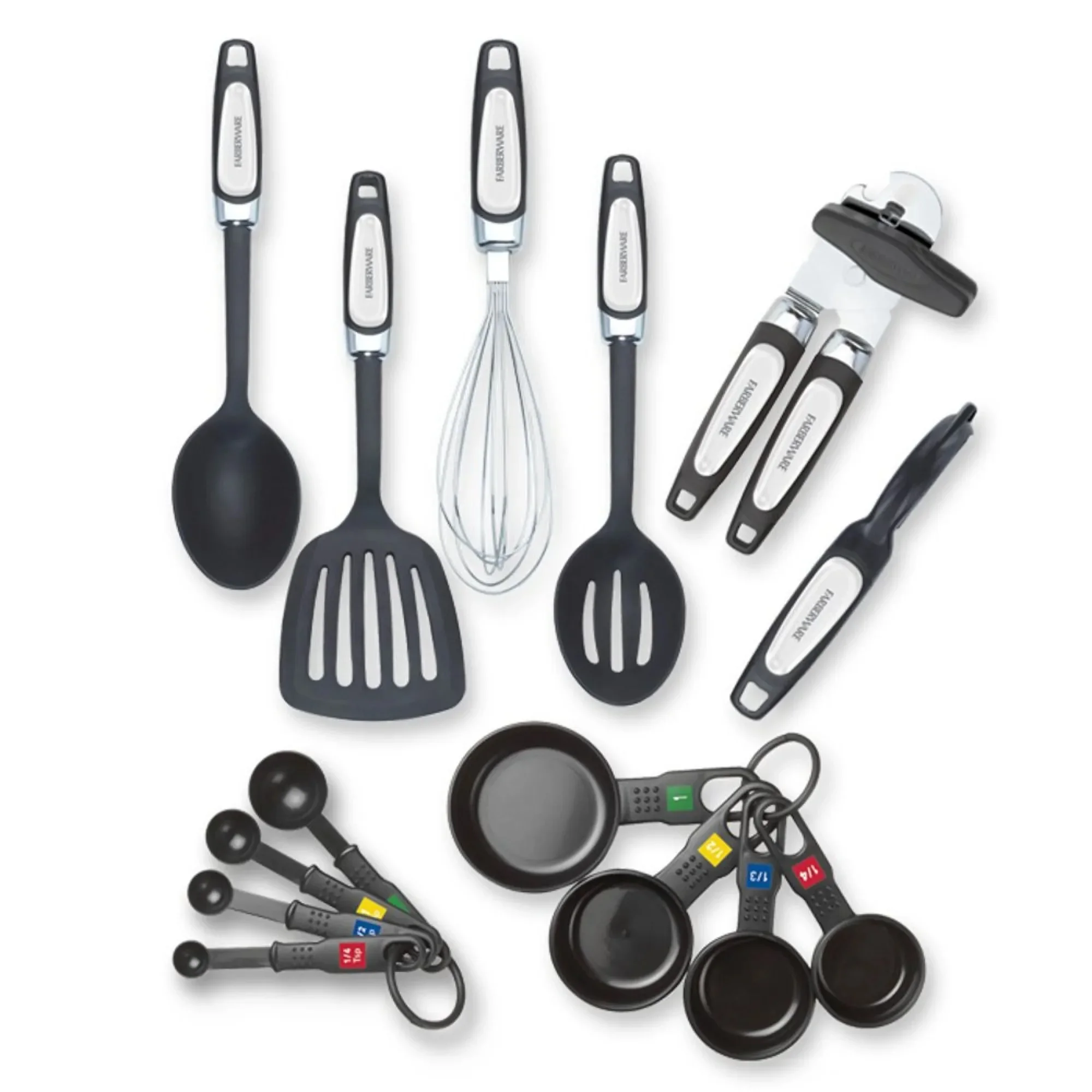2 Pack 14-Piece Kitchen Utensil Set Black, Professional Tools and Gadgets for Cooking, Non-Scratch and Heat Resistant