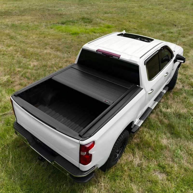 Aluminum Hard Electric Retractable Roller Truck Bed Tonneau Cover With Lock Fit Silverado Colorado Canyon 2014-2025