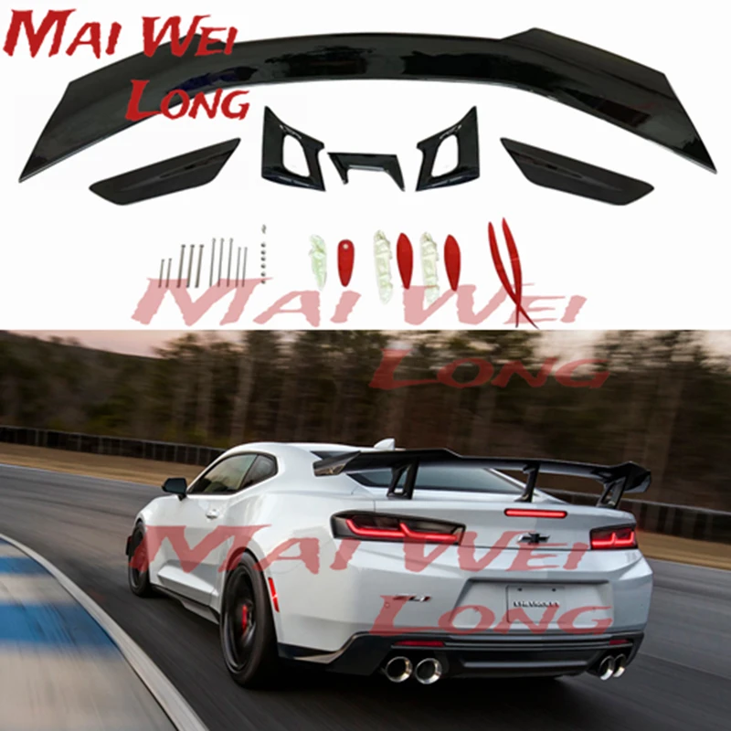 ZLE Style Black Rear Trunk Lid Wing Spoiler Fit for 2016 2017 2018 2019 Chevrolet Camaro