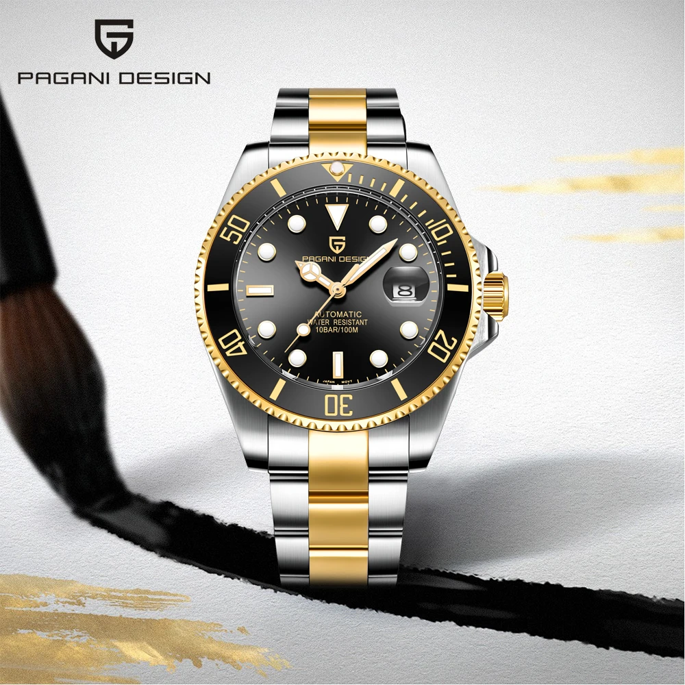 

PAGANI DESIGN Mens Watches Automatic Self-Winding Watch Luxury Mechanical Watches For Man Fashion Synthetic Sapphire Glass Clock