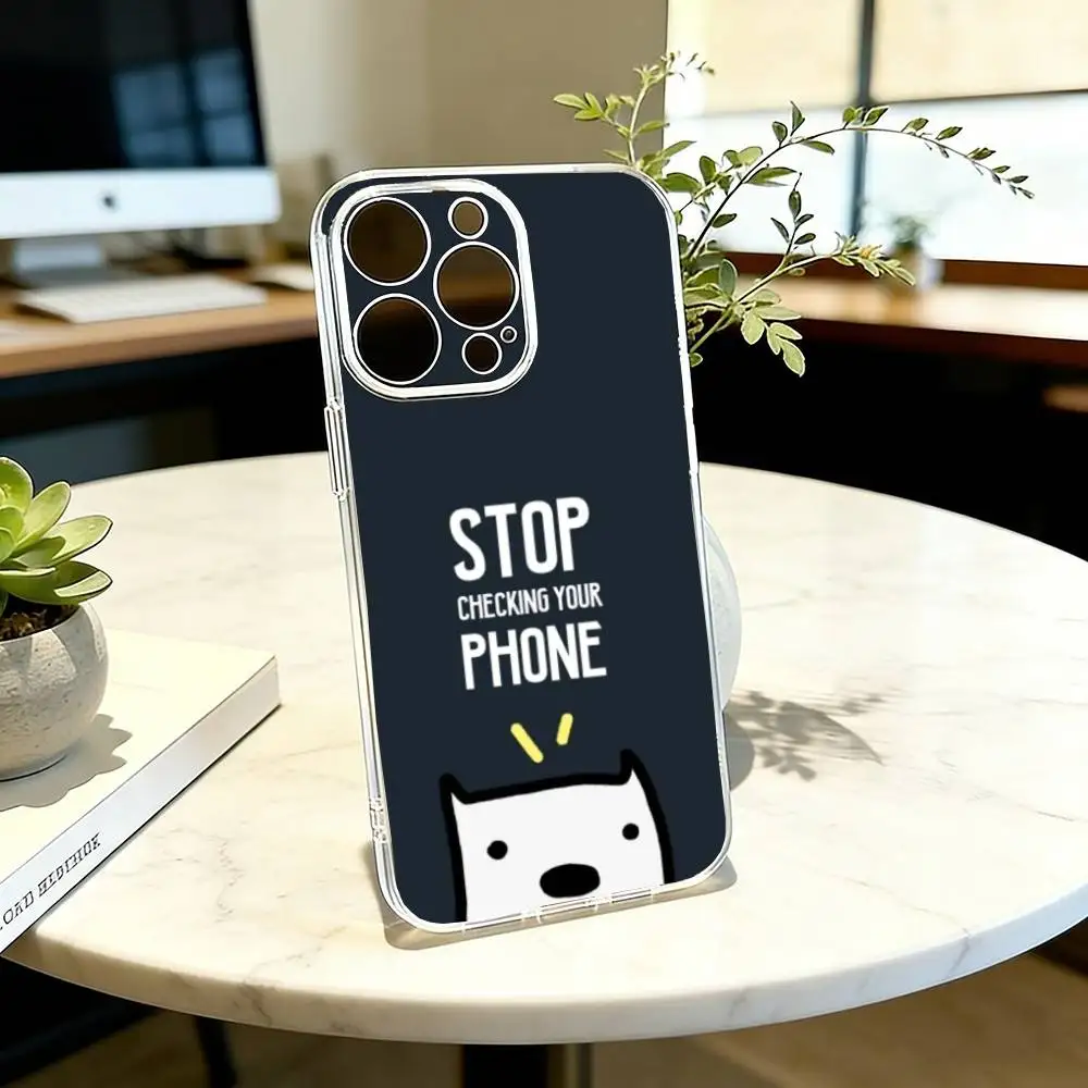 

Please do not touch my phone Phone Case For iPhone 17 16 15 14 13 12 11 Mini Pro Max Plus Transparent Cover