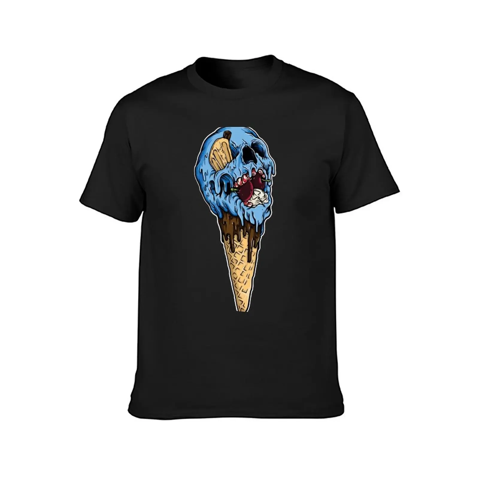 Skull Ice Cream T-Shirt Blouse shirts graphic tees mens white t shirts