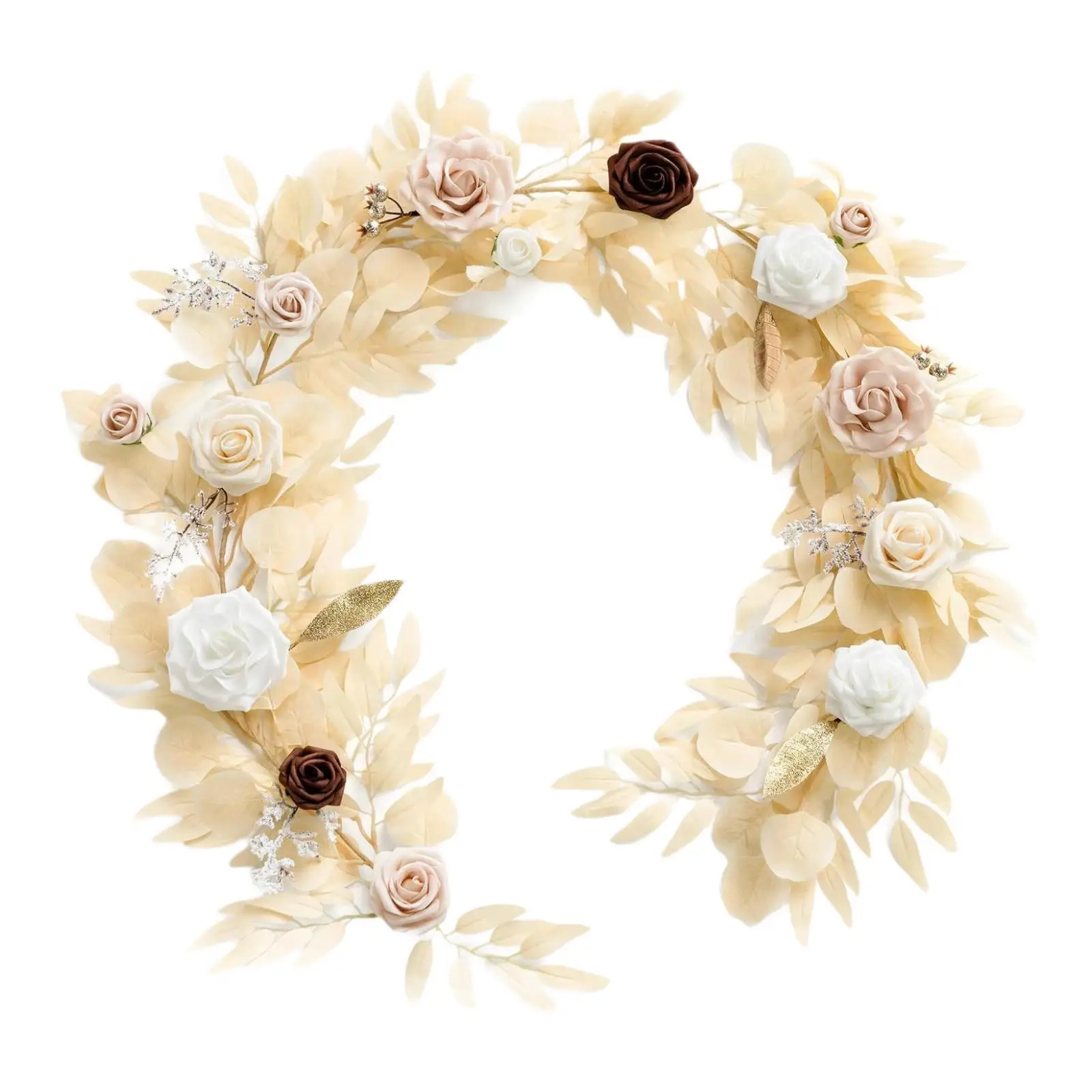 Artificial Rose Vine Garland Floral Arch for Backdrop Entryway Ceremony