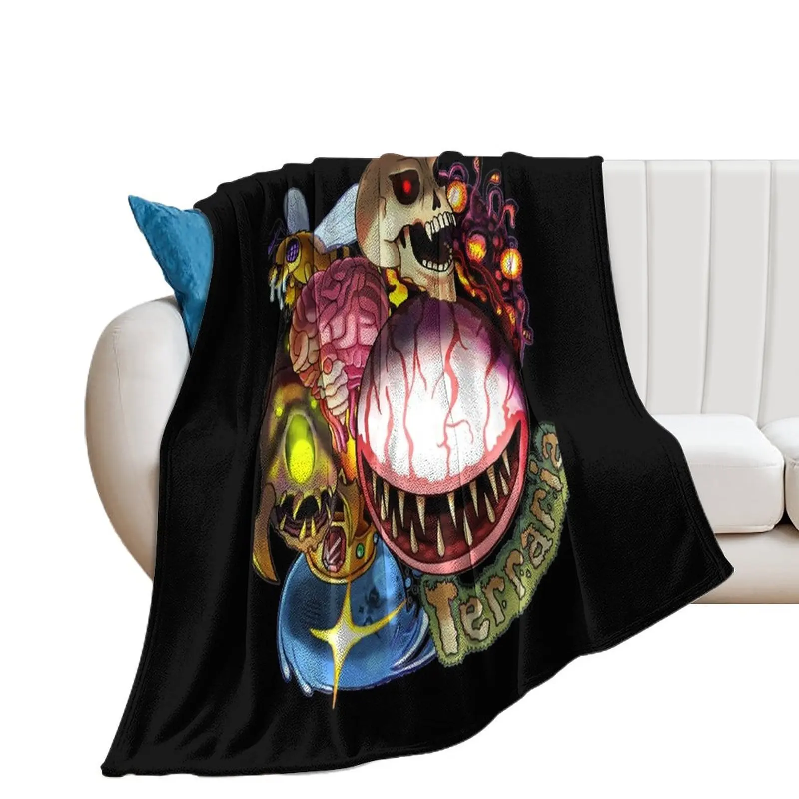 Gifts For Men Terraria Game Boss For Fans Rush Halloween Throw Blanket christmas gifts Camping Luxury St Sofa Blankets