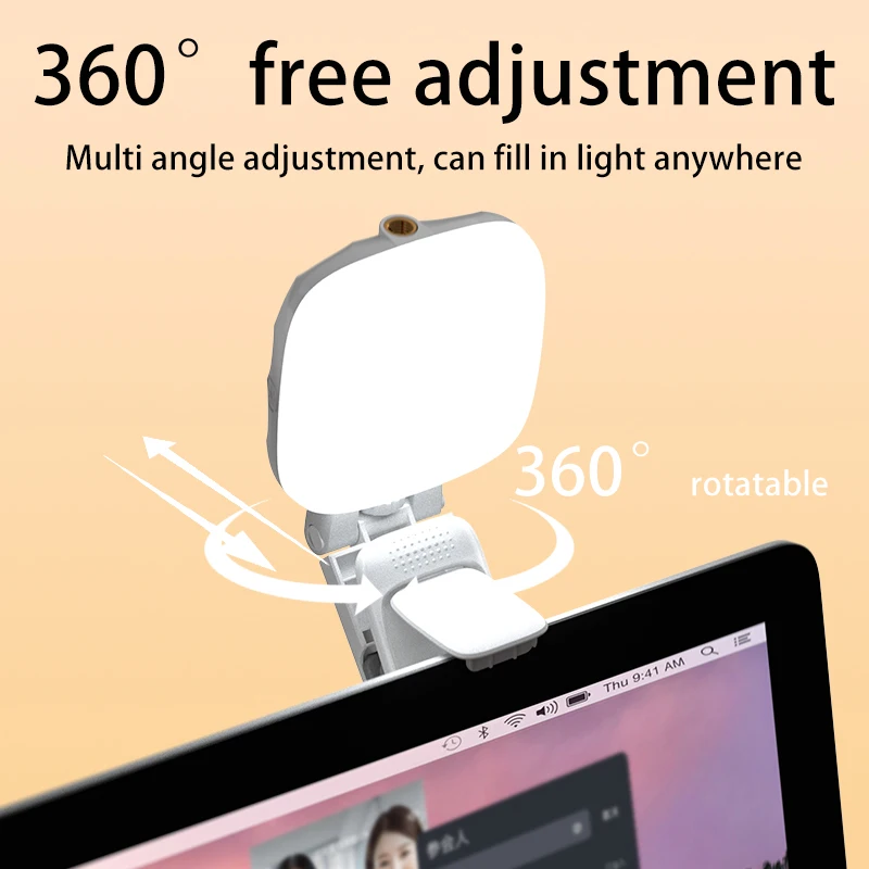 Selfie Licht Clip-on LED-Licht einstellbar für Telefon Tablet 2500-6000k Fotografie Zubehör Make-up Zoom Video konferenz