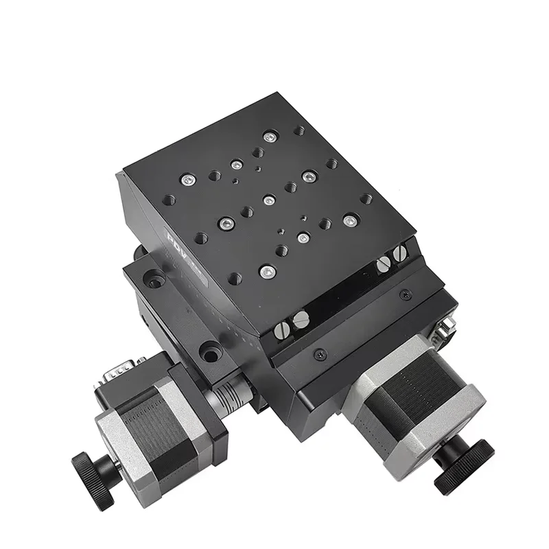 Motorized Two Dimensional Combined Stage High Precision Electric Displacement Table Rotary Goniometer Stage  pitch and yaw platf