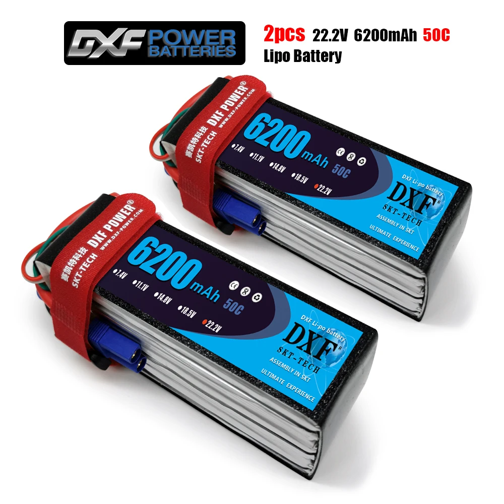 

2PCS DXF 7.4V 11.1V 15.2V 14.8V 22.2V 2S 3S 4S 6S 5200Mah 6300Mah 6500mAh 6200mAh 6750mAh 8000mAh 7000mAh Lipo Batteries for car