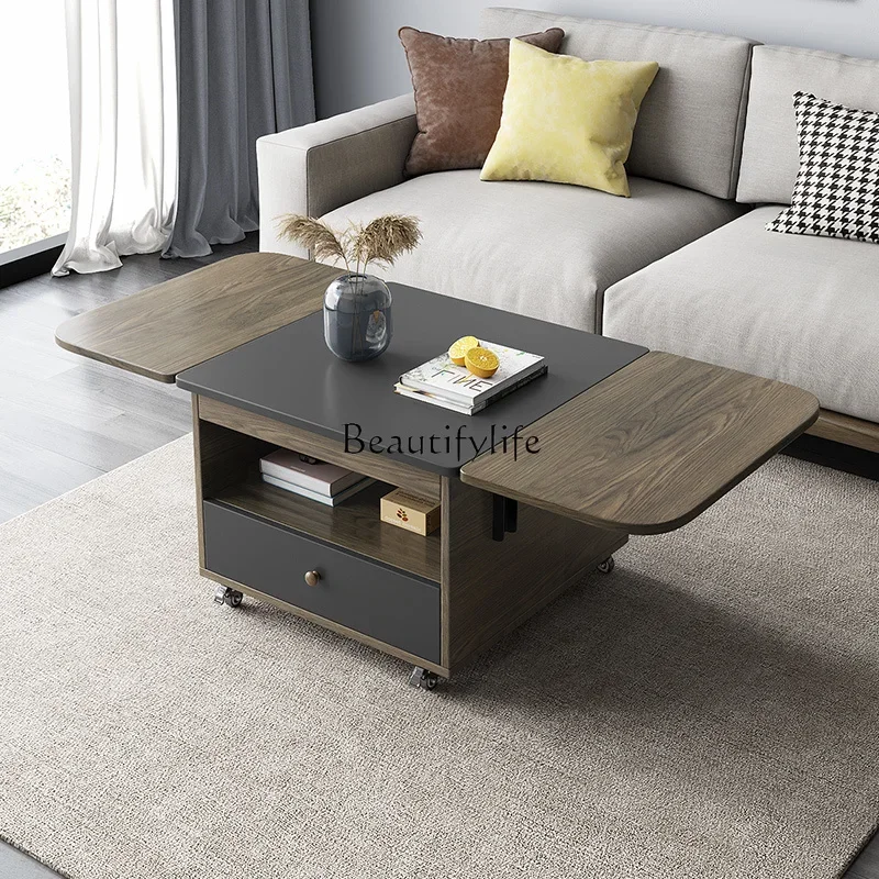 

ls 42 Small apartment folding coffee table dining table dual-purpose simple modern living room multi-functional movable furnitur