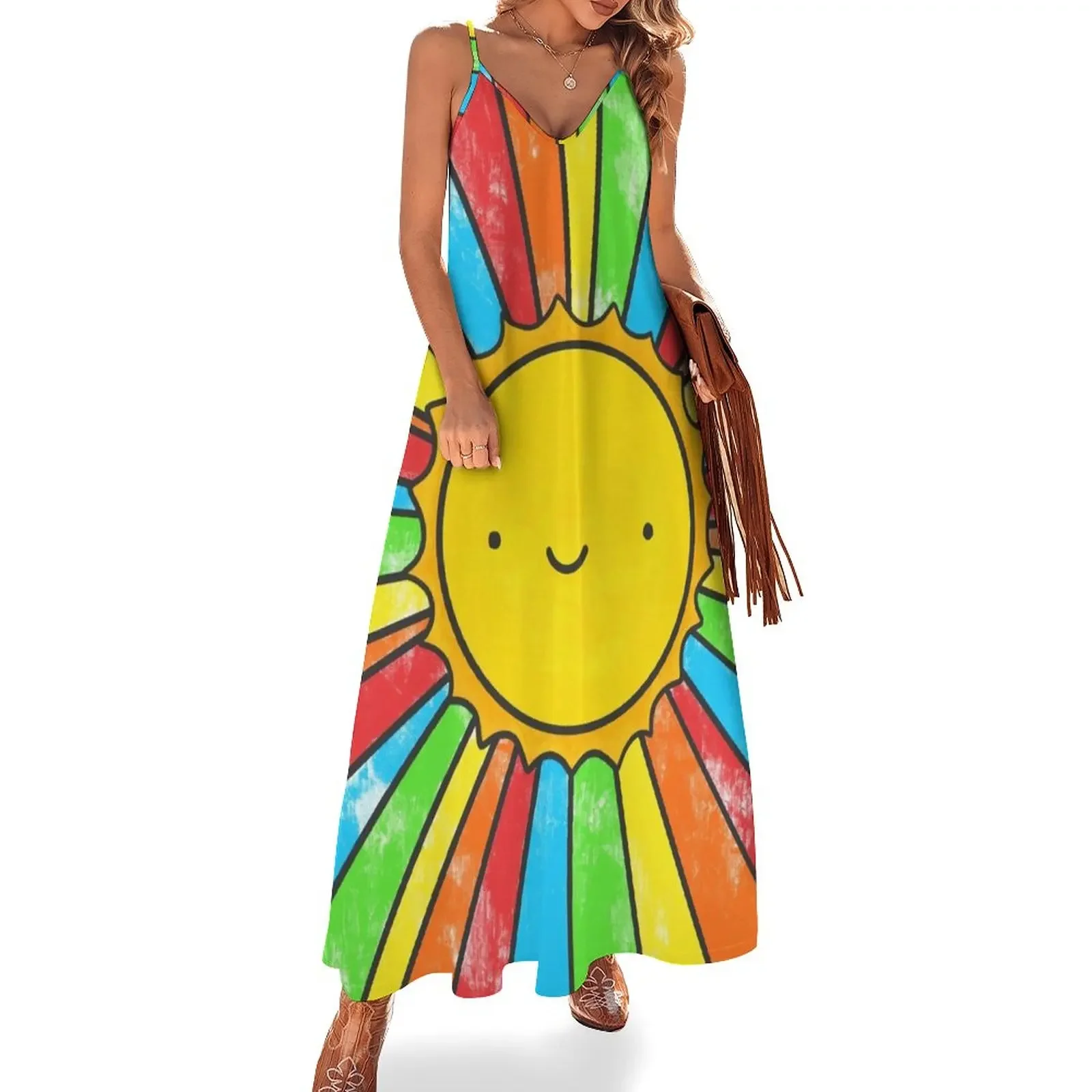 

Radiate Positivity Sleeveless Dress Long dress woman Women's skirt