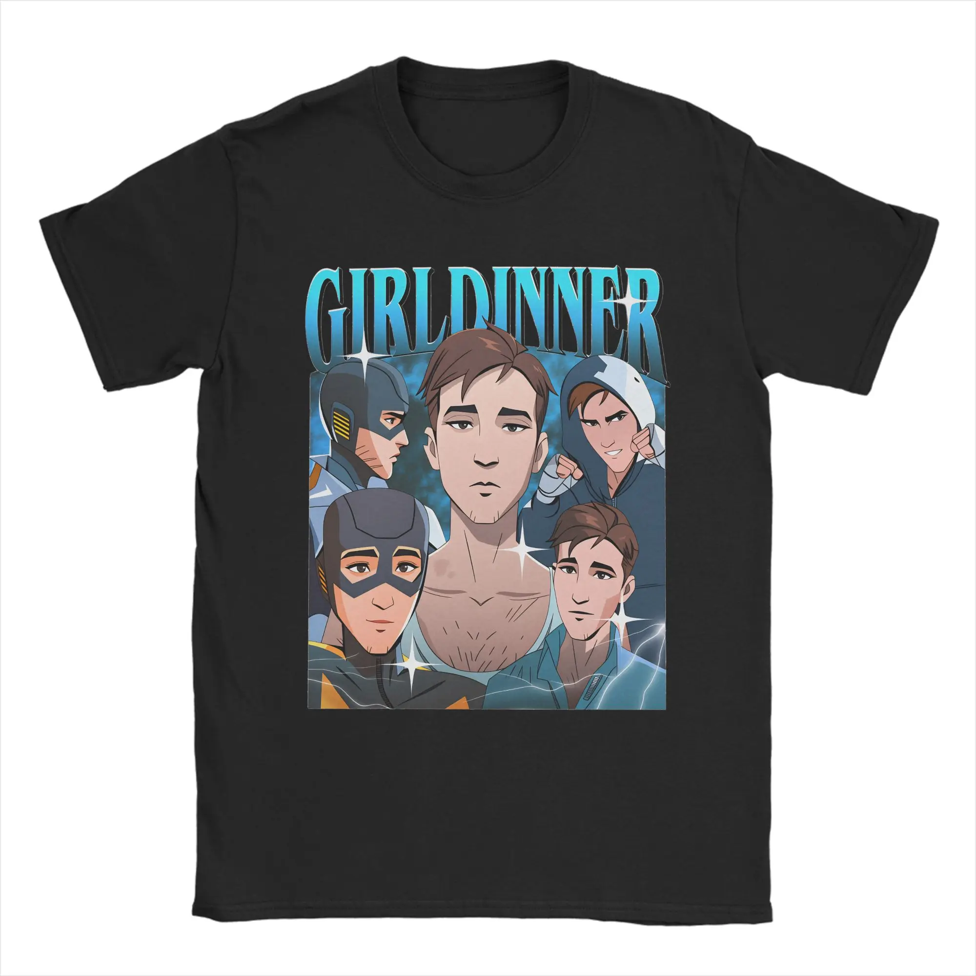 Girl Dinner Robert Robertson vintage T-Shirt Men Dispatch Y2K Basic Cotton T-Shirts Summer Crewneck Popular Tees Pattern Clothes