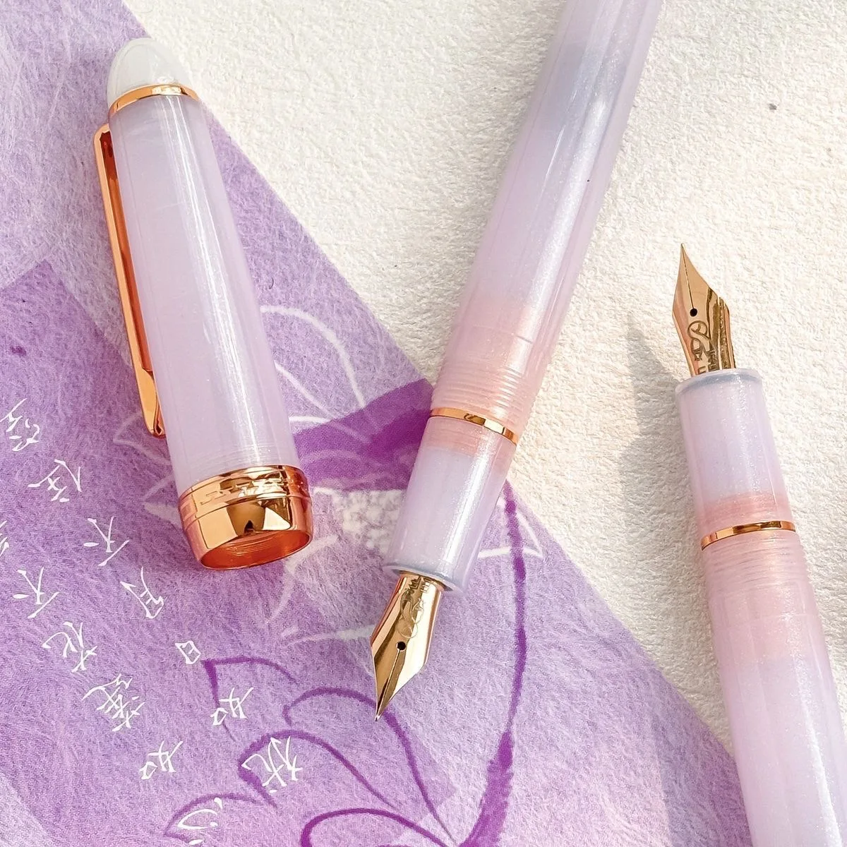 Jinhao 82 lavender purple Limited Edition Torpedo Ice Blue Fountain Pen - EF/F/M/Bent Nib Set for Students Calligraphy Practice