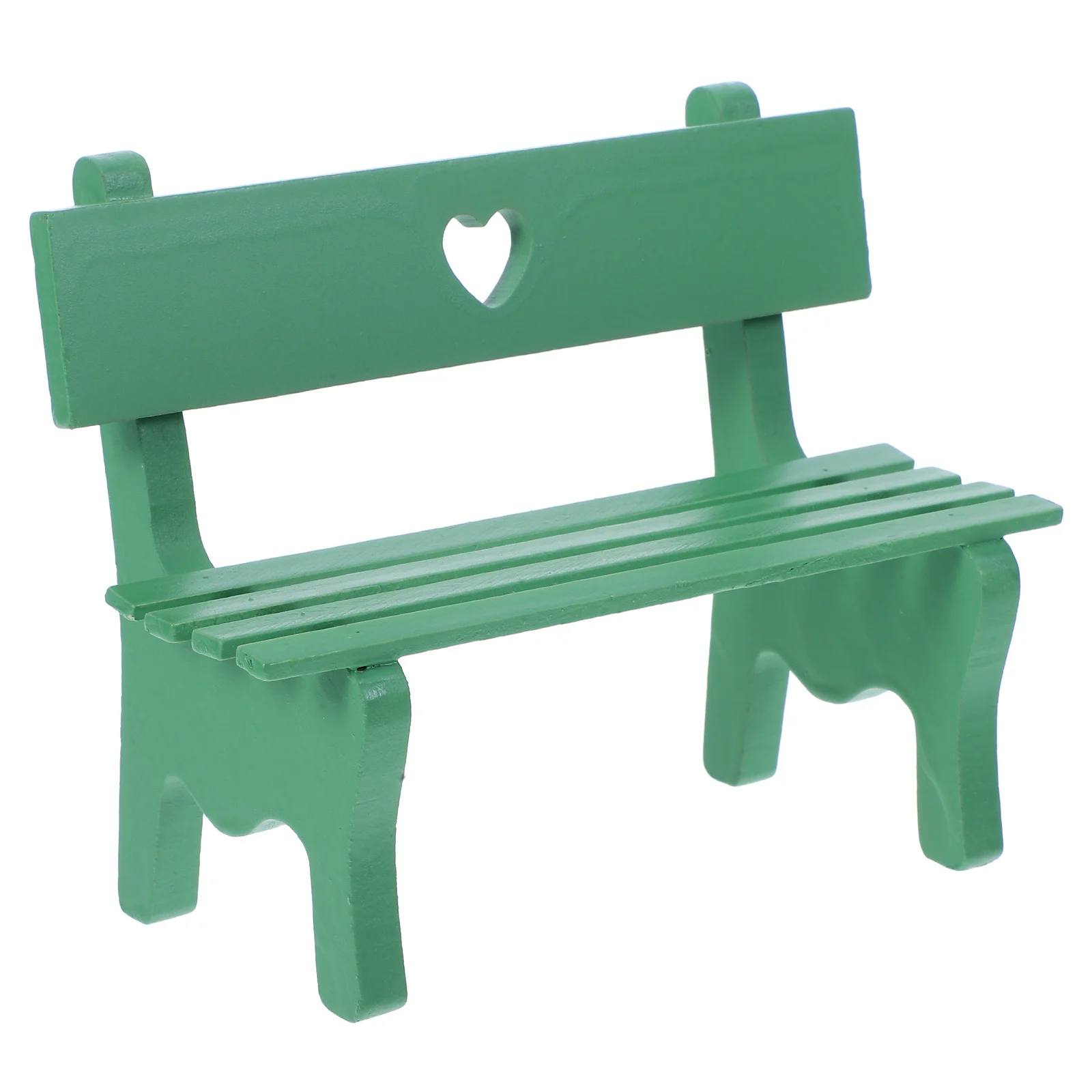 

Miniature Wooden Garden Bench Decorative Porch Chair For Dollhouse Landscape Ornament Home Decoration Photography Props Green