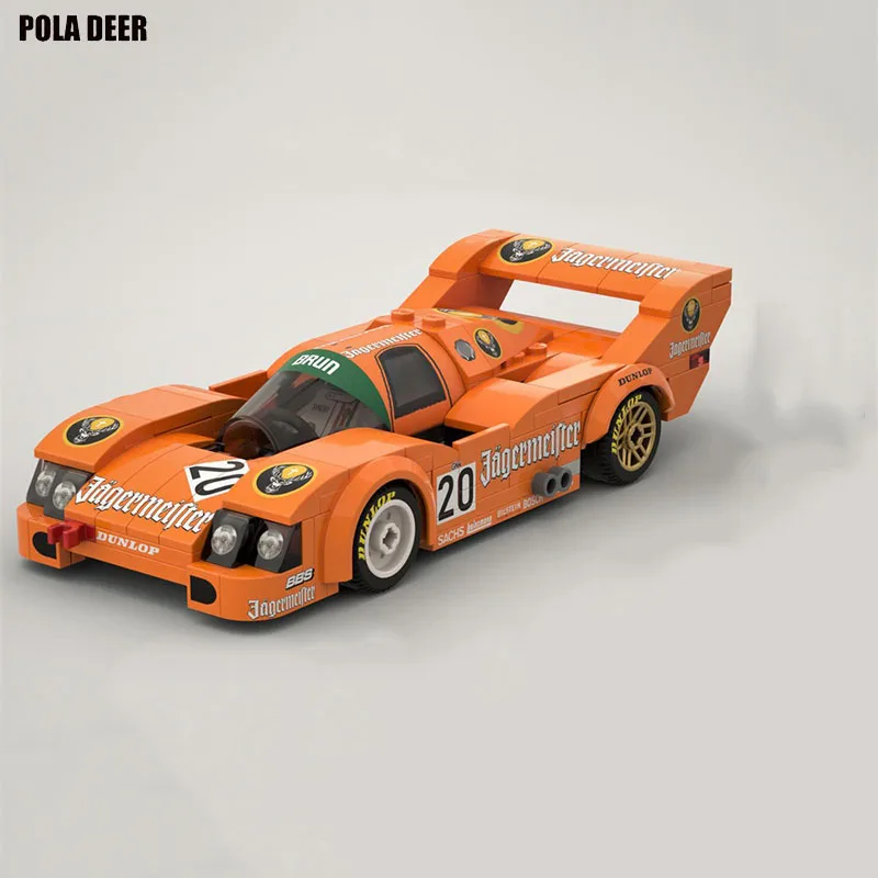 Poladeer 171 pz MOC-Porsche 936 nirburgring DRM campionato auto da corsa Building Blocks assemblaggio giocattolo educativo modello regalo