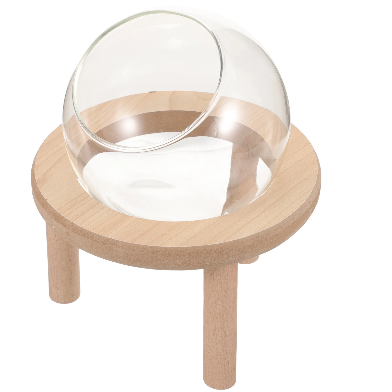 Hamster Sand Bath Container Bathing Bathtub for Hamsters Chinchilla Take Household Small Pet Glass Wood Cage