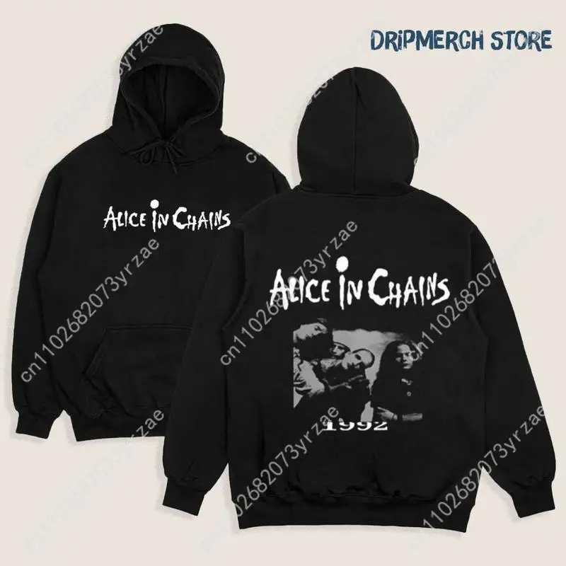 Retro lavagem hoodie alice in chains banda das mulheres dos homens pulôver moda confortável hoodies moletom respirável vintage topos