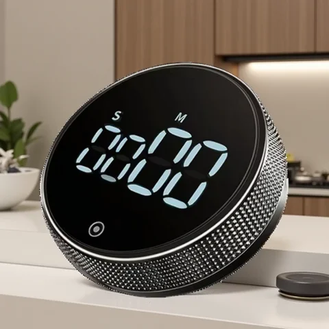 DINRGO Magnetic Kitchen Timer Digital Timer Manual Countdown Rotary Timer Mechanical Cooking Timer Cooking Shower Stopwatch