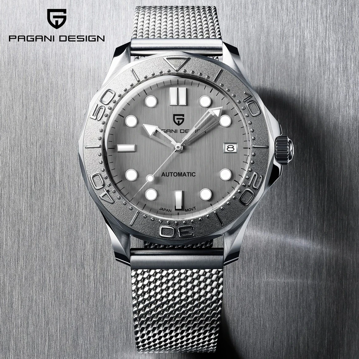 PAGANI DESIGN 2025 جديد ساعة معصم ميكانيكية للرجال تنقش الغوص الحافة ساعات رجالية ساعة أوتوماتيكية للرجال 100 متر مقاوم للماء