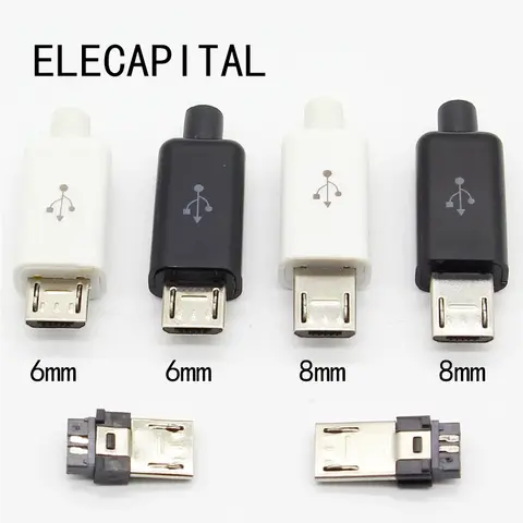 10pcs Micro USB 5PIN Male Connectors ELECAPITAL