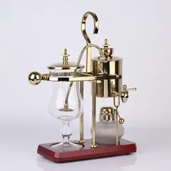 Siphon Coffee Brewer with Manual Convenient Anti Slip Elegant 450ml Belgium Brewing Machine for Kitchen home Office Hotel