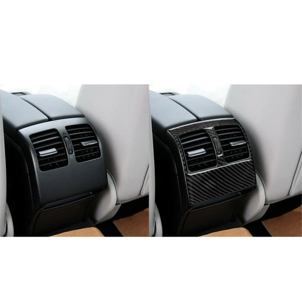 غطاء فتحة تهوية خلفية مضاد للتآكل، غطاء من ألياف الكربون الأسود، الخدوش الموجودة، حماية منبهتان، فاخرة