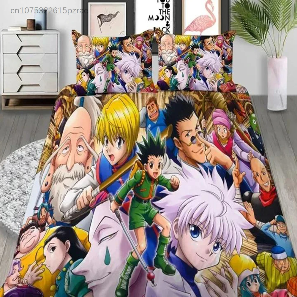 3D Print Anime HUNTER HUNTER Bedding Set Bedroom Soft Modern Bedspreads Comefortable Kids Duvet Cover Quilt Cover And Pillowcase