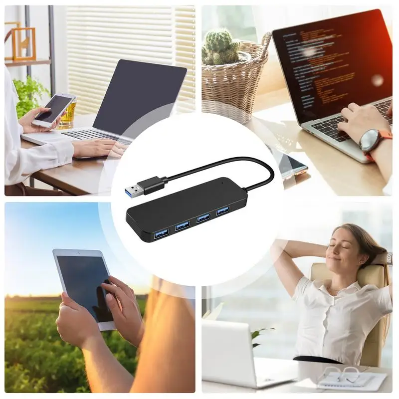 High Speed 4 Ports USB Hub 3,0 Adapter Expander Multi USB Splitter Mehrfach Extender für PC Laptop