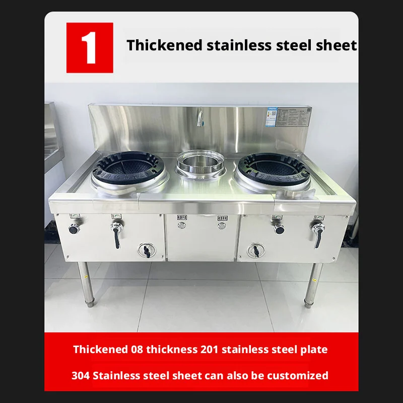 HELAXEN High-Output Gas Wok Range With Forced Air System-Stainless Steel Easy To Clean Designed For Restaurants