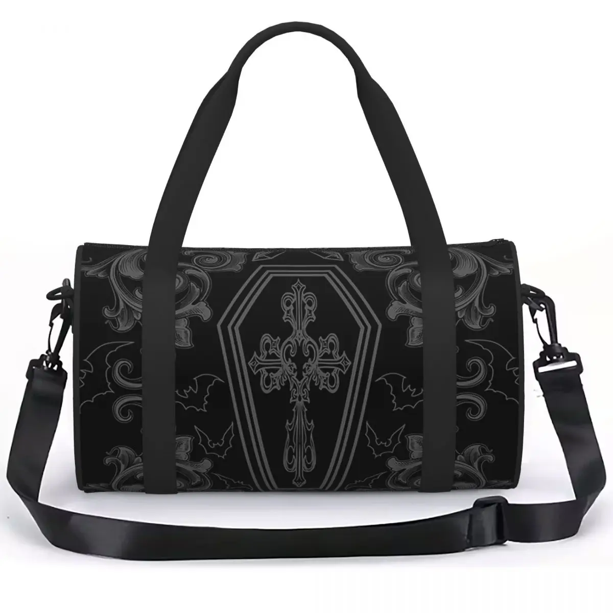 Goth Black Bats Luggage Bag Multi-Functional Duffle Tote Bag Handbags Gym Bags Fitness Bag for Boys Girls