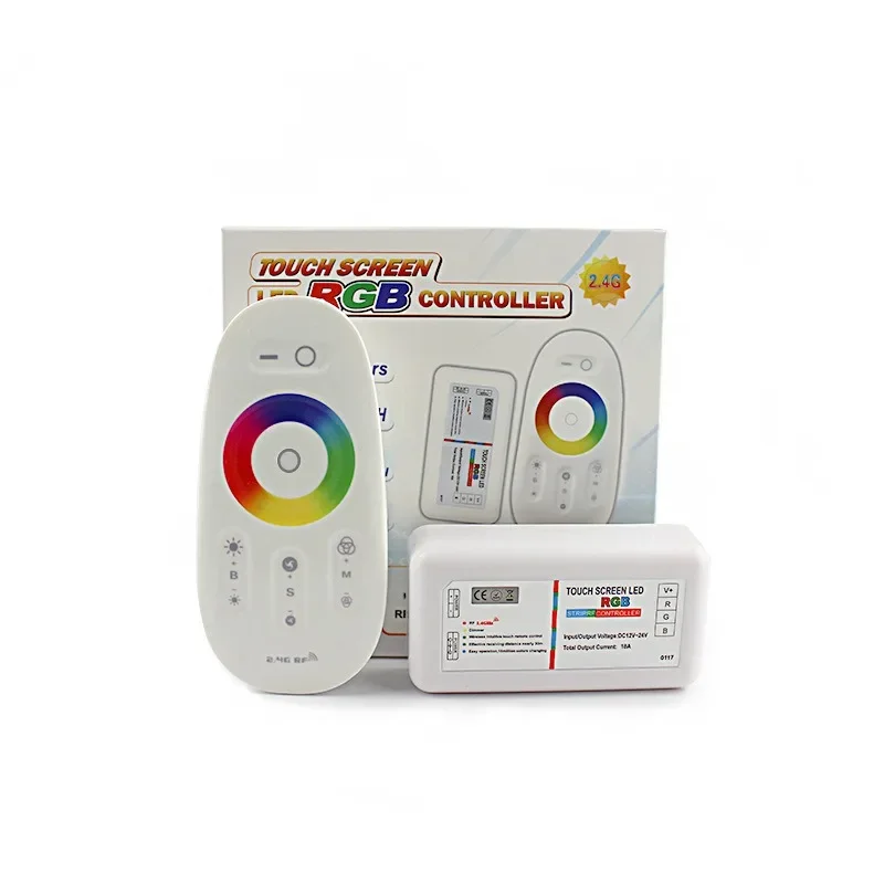 Touch Screen LED RGB / RGBW Controller 2.4G Wireless DC12-24V Touch RF Remote Control for RGB /RGBW LED Strip