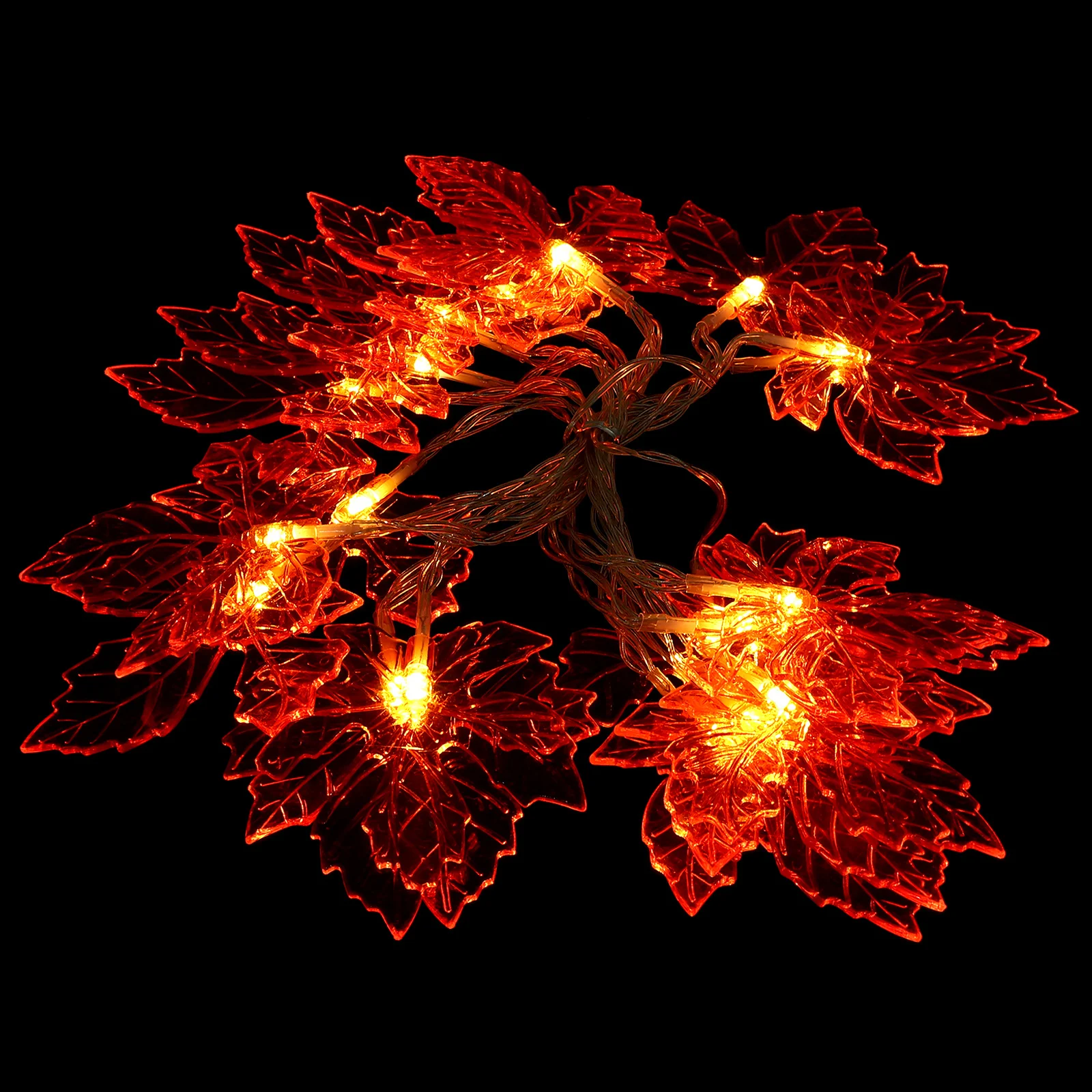 

1Pcs Maple Leaf Lamp String Orange LED Box Halloween Thanksgiving Outdoor Yard Festive String Light Party Decor